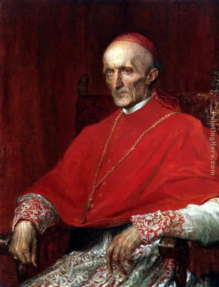 Cardinal Manning painting - George Frederick Watts Cardinal Manning art painting